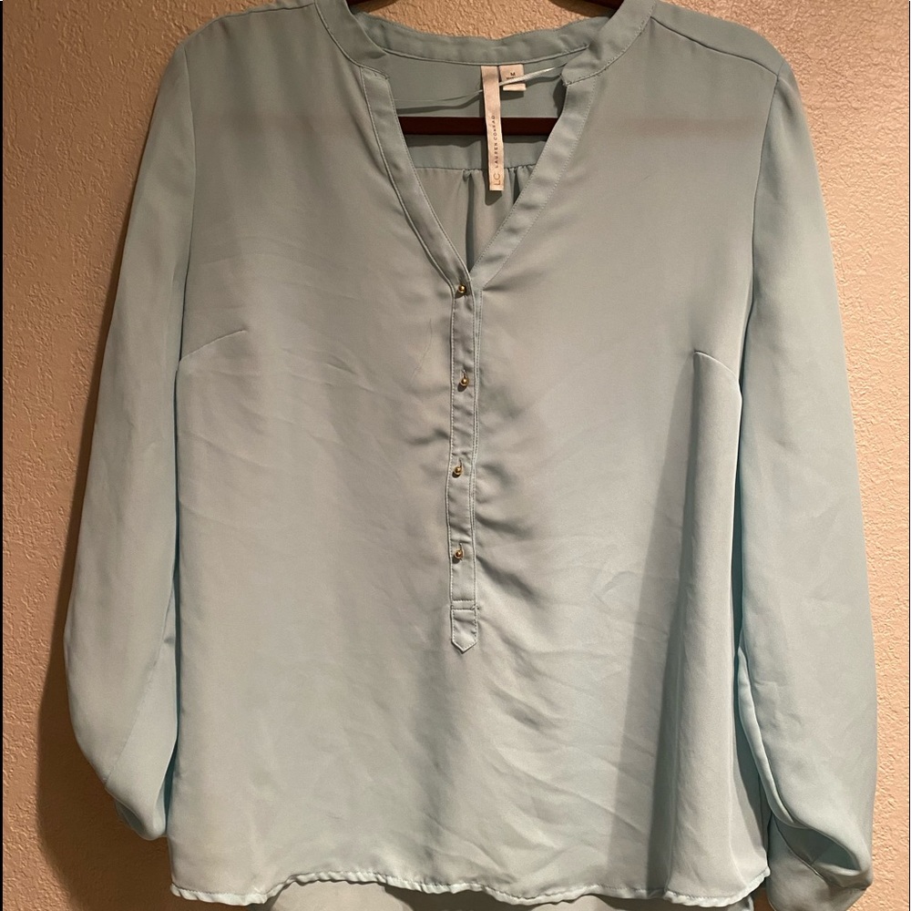 Lauren Conrad Seafoam Green Blouse